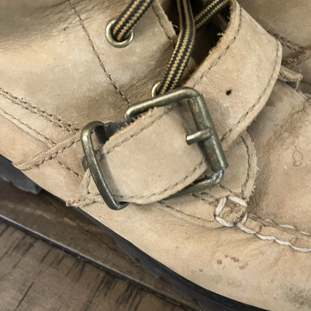 Polo Ralph Lauren Ranger Men's Brown Leather Ankle Combat‎ Boots Size 7.5D